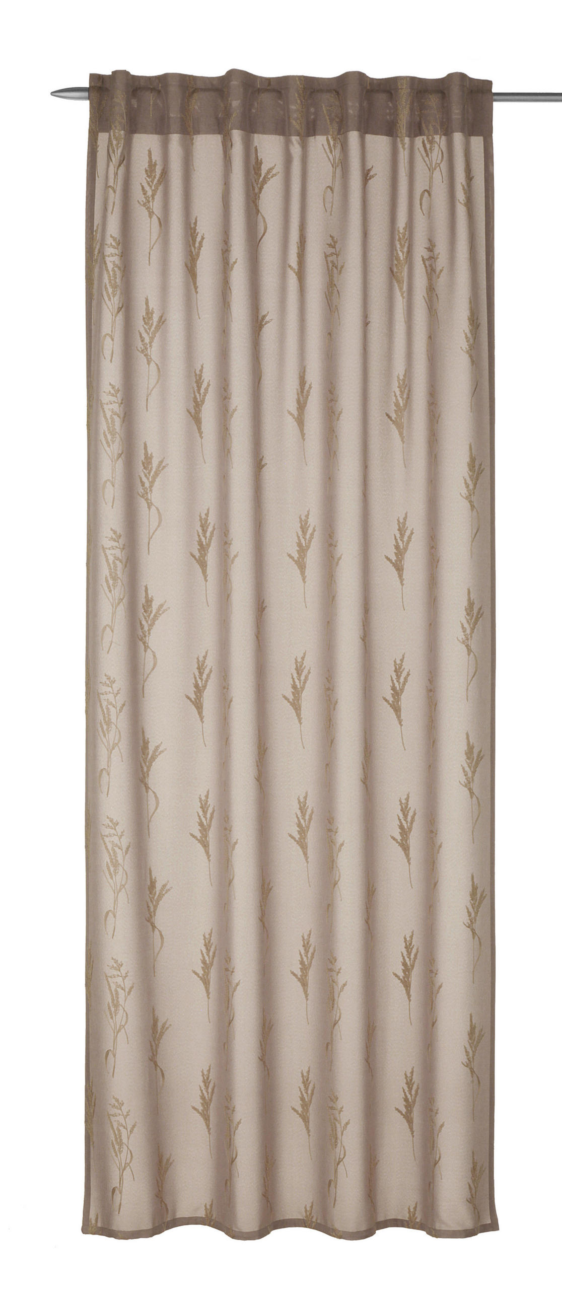 SCHLAUFENVORHANG halbtransparent  - Beige, Basics, Textil (135/245cm)