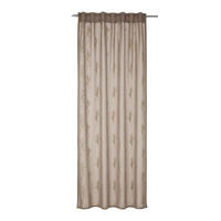 SCHLAUFENVORHANG halbtransparent  - Beige, Basics, Textil (135/245cm)