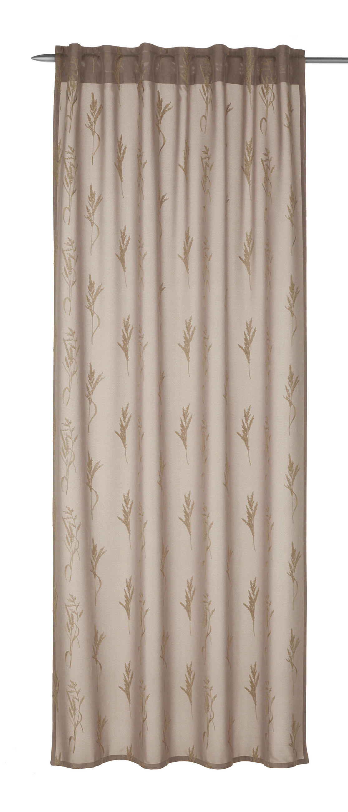 SCHLAUFENVORHANG halbtransparent  - Beige, Basics, Textil (135/245cm)