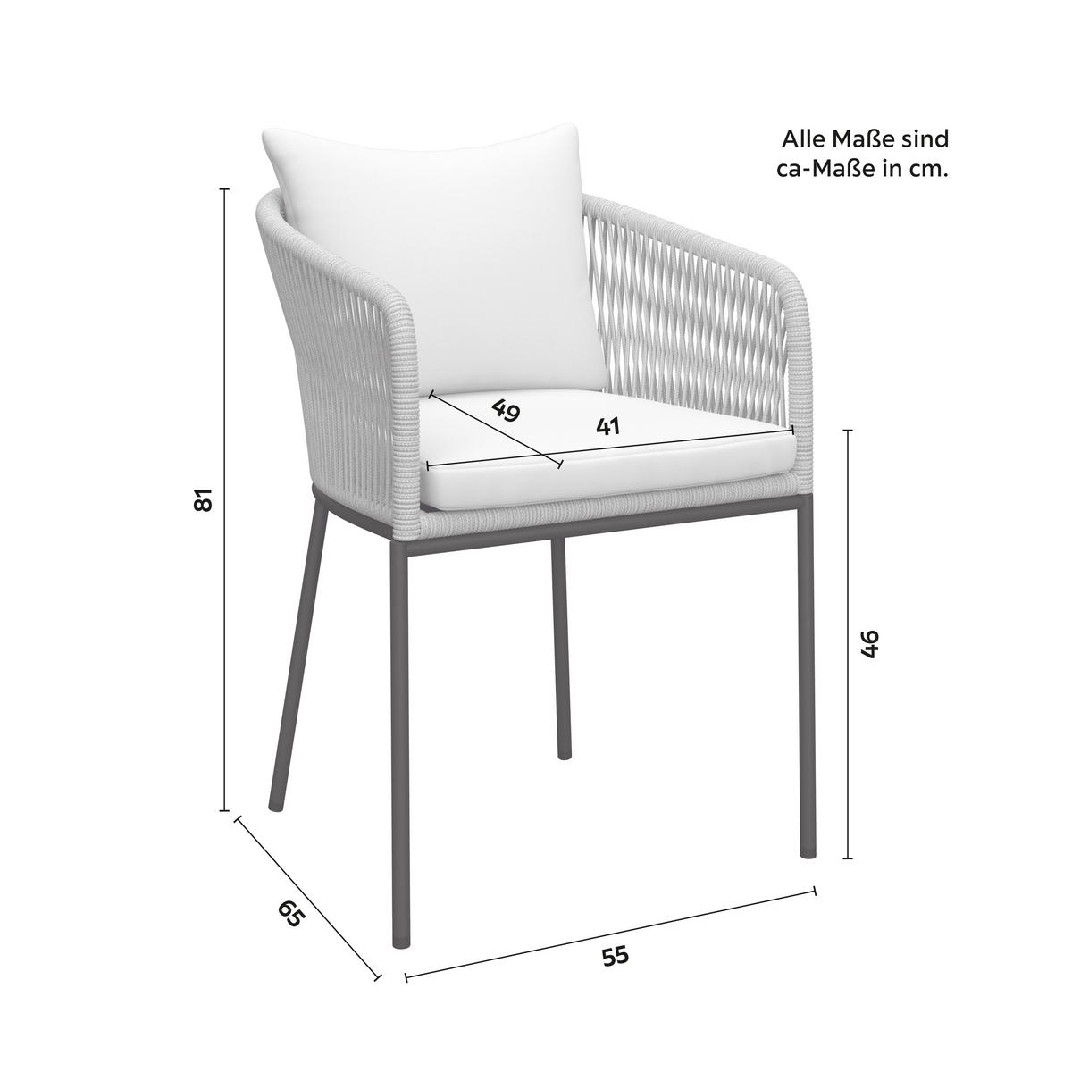 GARNITURA ZA BAŠTU  - boja akacije/siva, Moderno, drvo/metal - Bessagi Garden