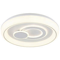 DECKENLEUCHTE 48/7,5 cm  - Opal/Weiß, Trend, Kunststoff/Metall (48/7,5cm) - Collet's Monde