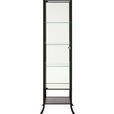 VITRINE  in Schwarz, Transparent  - Transparent/Schwarz, Basics, Glas/Metall (45/180/40cm) - Xora