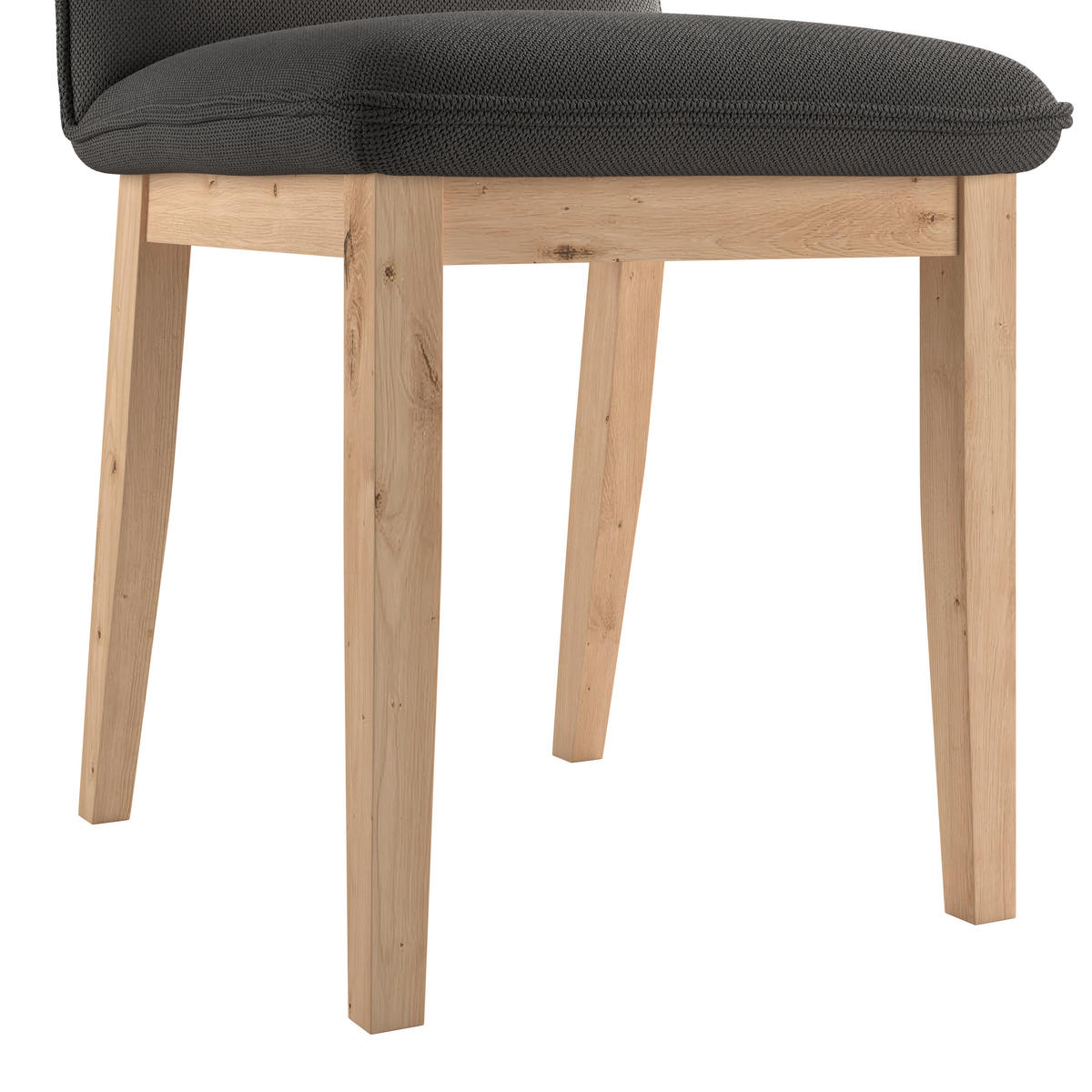 STUHL   Webstoff  - Eichefarben/Anthrazit, KONVENTIONELL, Holz/Textil (47/91/56cm) - Livetastic