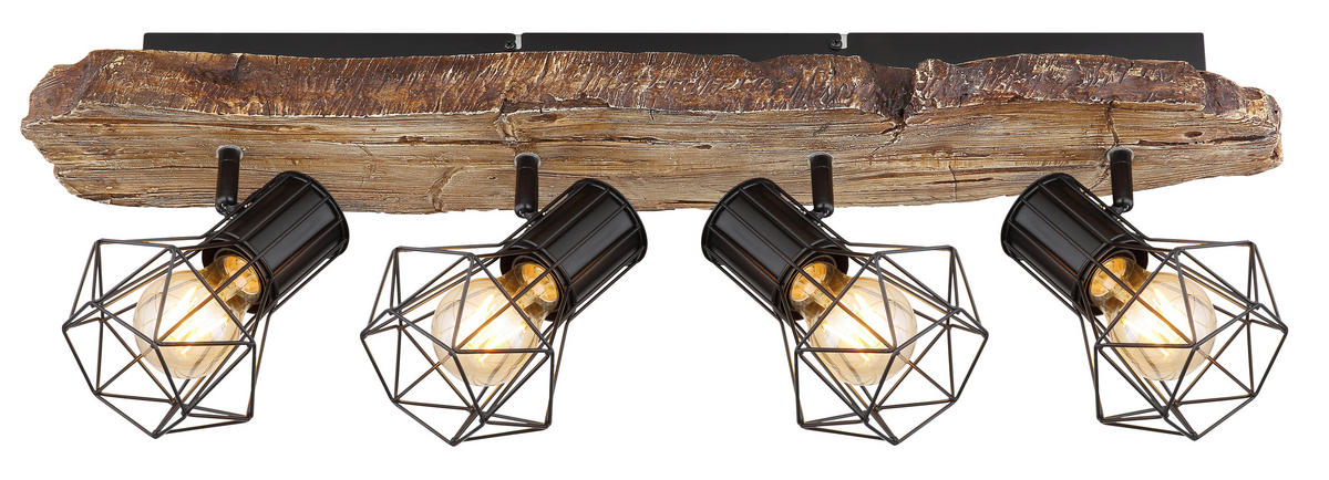 REFLEKTOR     78/15/24 cm          - črna/naravne barve, Konvencionalno, kovina/umetna masa (78/15/24cm) - Globo