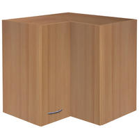 ECKOBERSCHRANK 60/54/32 cm  in Buchefarben  - Edelstahlfarben/Buchefarben, MODERN, Holzwerkstoff/Kunststoff (60/54/32cm) - FlexWell