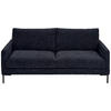 3-SITZER-SOFA Webstoff Dunkelblau  - Schwarz/Dunkelblau, KONVENTIONELL, Textil/Metall (196/78/90cm) - Hom`in