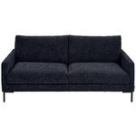 3-SITZER-SOFA  in Webstoff Dunkelblau  - Schwarz/Dunkelblau, KONVENTIONELL, Textil/Metall (196/78/90cm) - Hom`in