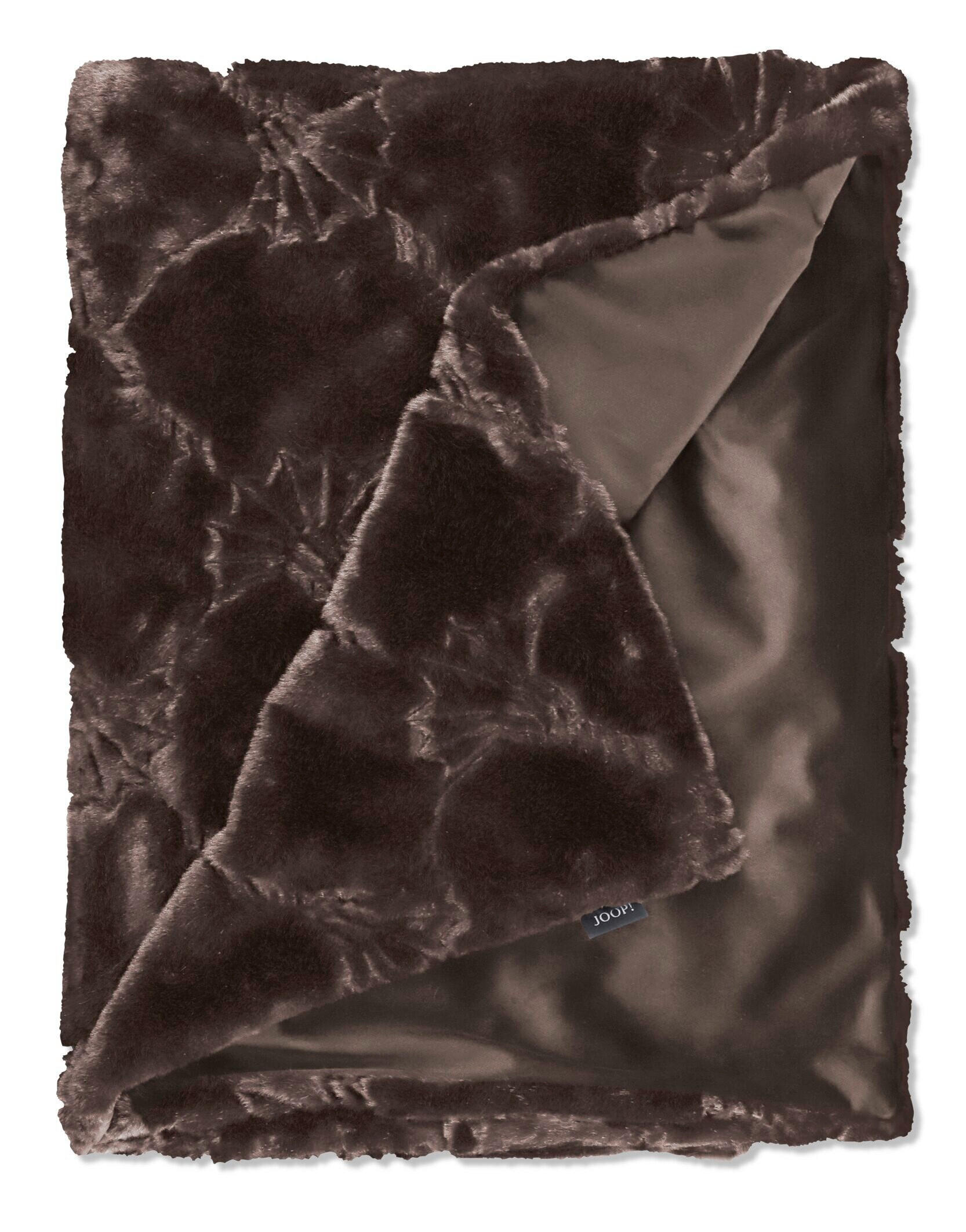 PLAID J! Cozy Cornflower umbra 130/170 cm  - Braun, Design, Textil (130/170cm) - Joop!