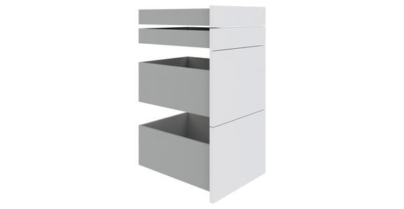 SCHUBLADENSET 45,3/83/46,8 cm Weiß - Weiß, KONVENTIONELL, Holzwerkstoff (45,3/83/46,8cm) - Hom`in