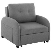 SCHLAFSESSEL Leinenoptik Dunkelgrau    - Dunkelgrau/Schwarz, Design, Kunststoff/Textil (102/94/95cm) - Livetastic