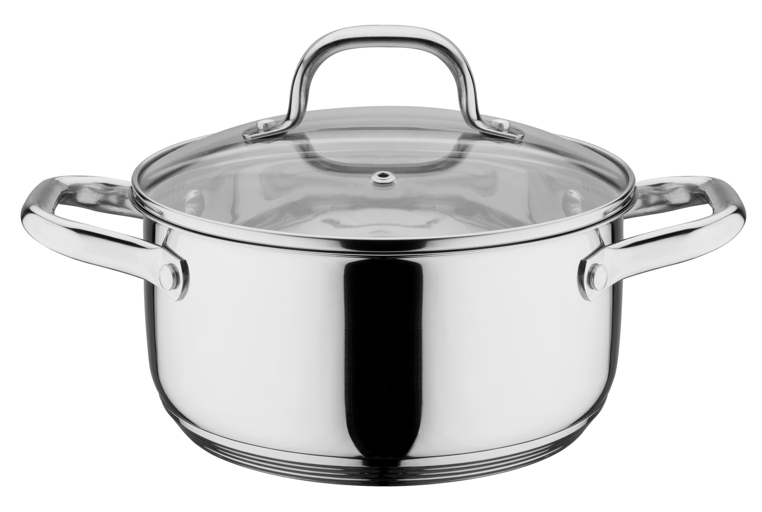 Thumbnail - GSW Kochtopfset Trentino, Edelstahl, Metall, 5-teilig, 16 cm,20 cm,16 cm, 1,8 L,3,2 L,5,8 L,2,8 L,1,8 L, ISO 9001, Messs...