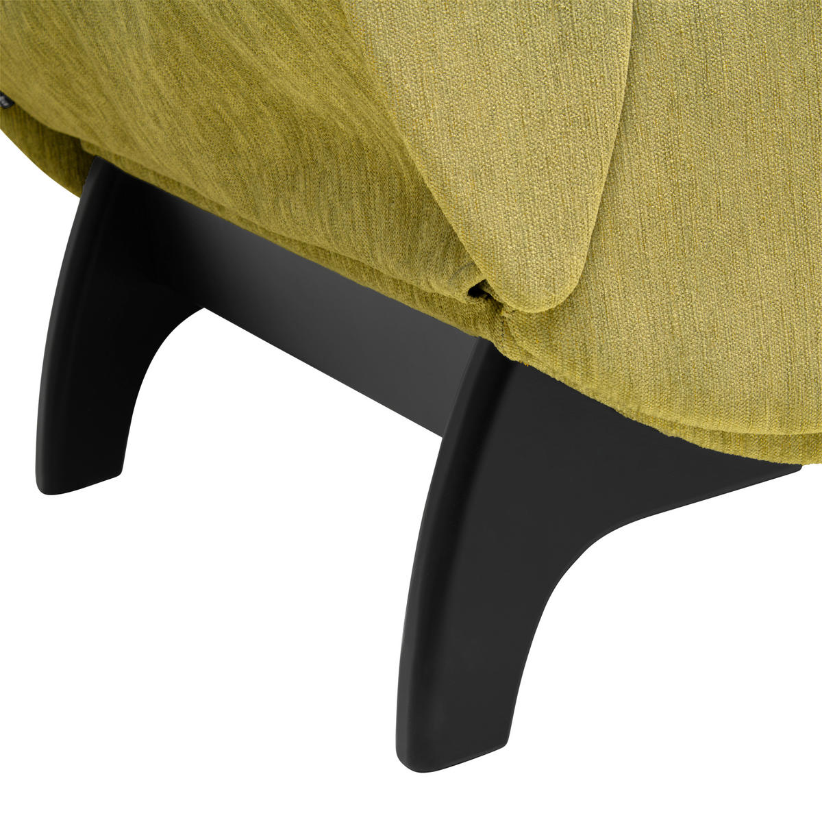 RÉCAMIERE in Webstoff Hellgrün  - Schwarz/Hellgrün, Modern, Holz/Textil (84/87/171-190cm) - Joka