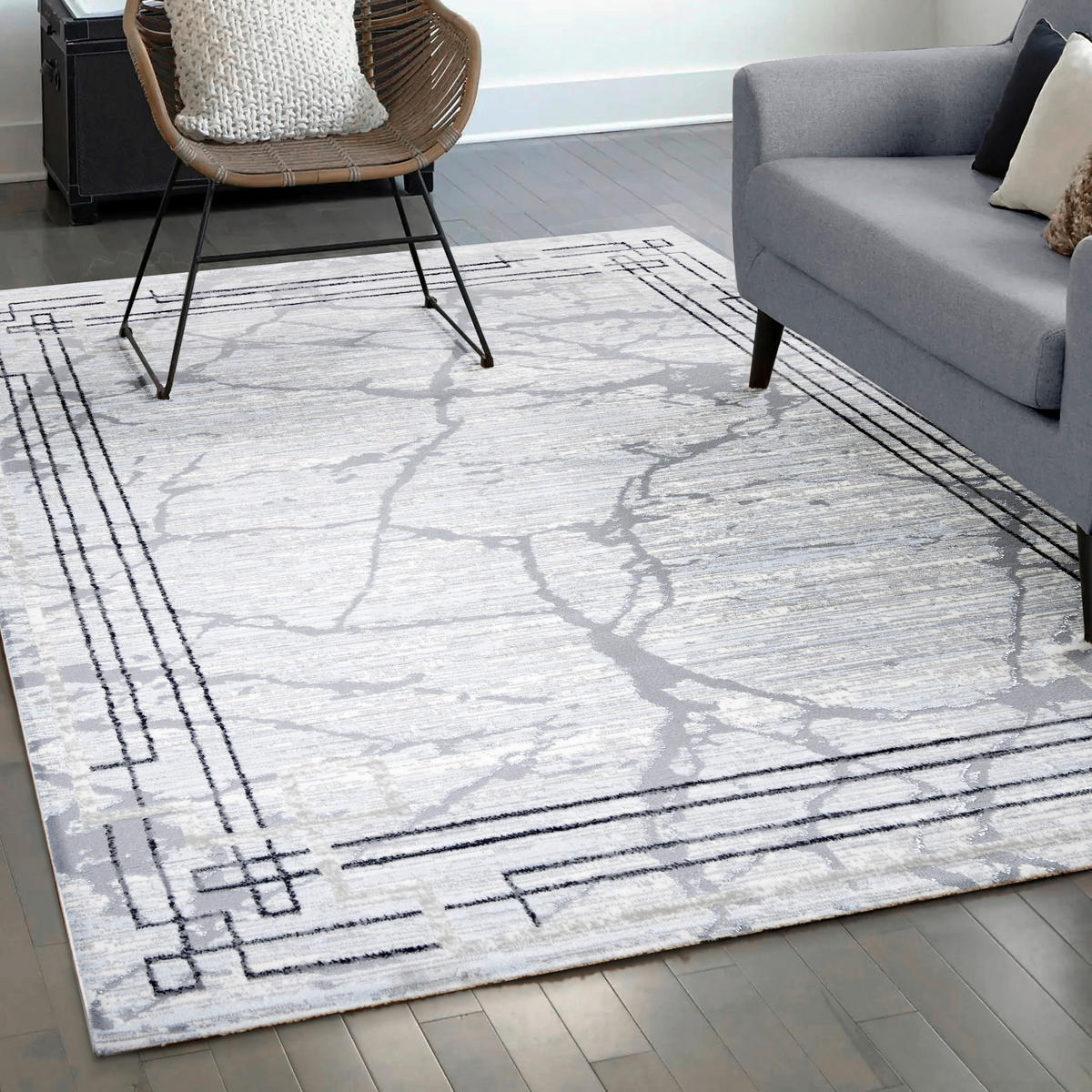 WEBTEPPICH 80/150 cm Harmony Hellgrau rechteckig  - Hellgrau, LIFESTYLE, Textil (80/150cm) - Novel