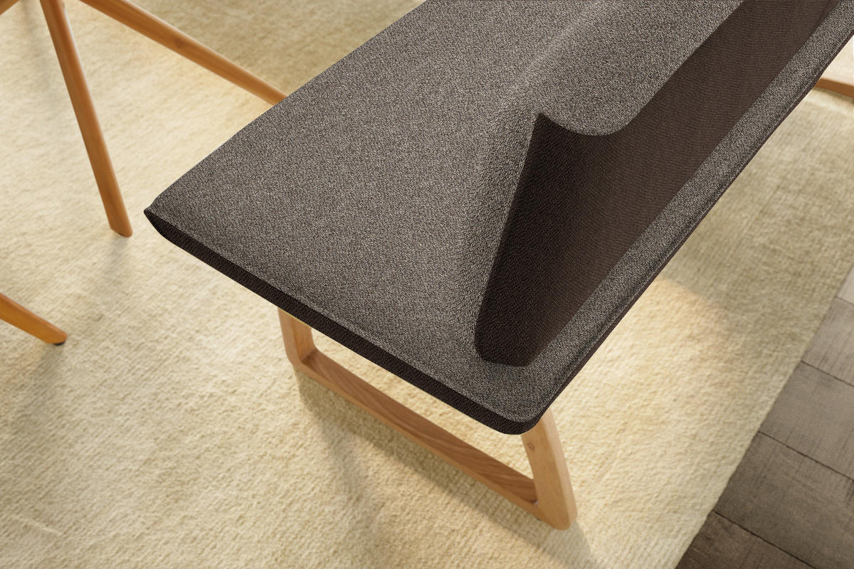 ECKBANK 162/237 cm  in Braun, Hellbraun  - Hellbraun/Eichefarben, Design, Holz/Textil (162/237cm) - Koinor