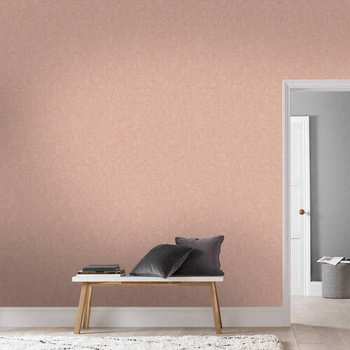VLIESTAPETE  - Roségold, Basics, Papier/Kunststoff (52/1000cm) - Xora