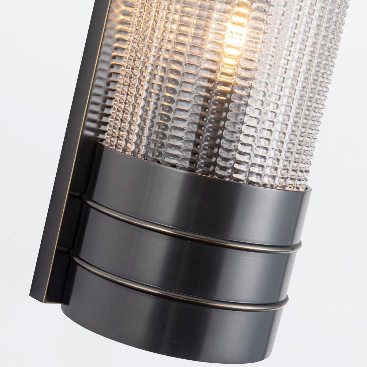WANDLEUCHTE    - Bronzefarben, KONVENTIONELL, Glas/Metall (46,7/11,2/9,5cm) - Elstead Lighting