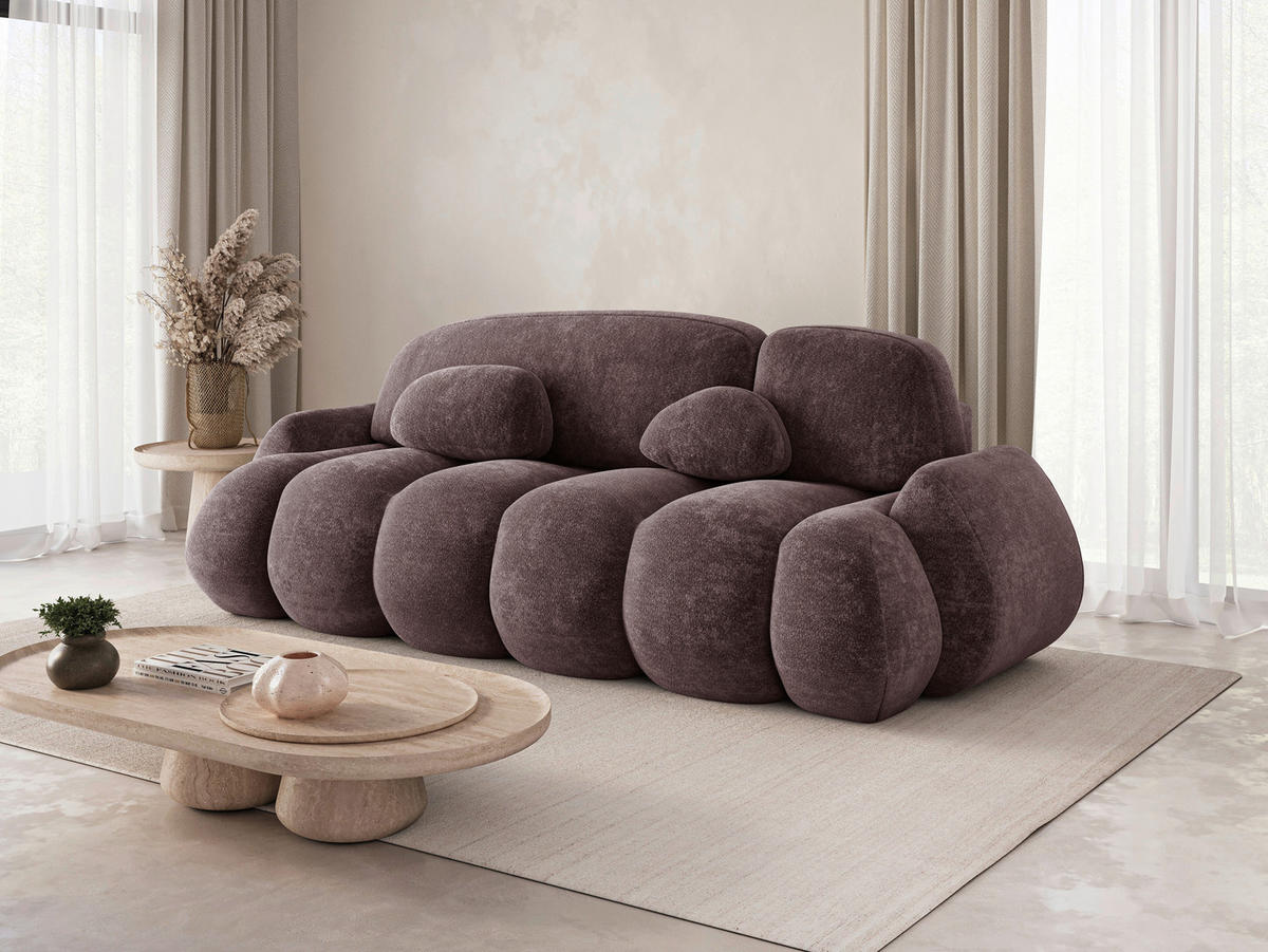 SCHLAFSOFA Bordeaux  - Bordeaux/Schwarz, Design, Kunststoff/Textil (270/103/113cm) - MID.YOU