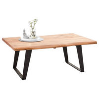 COUCHTISCH in Holz, Metall 115/70/45 cm  - Schwarz/Akaziefarben, KONVENTIONELL, Holz/Metall (115/70/45cm) - Carryhome