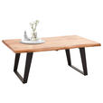 COUCHTISCH in Holz, Metall 115/70/45 cm  - Schwarz/Akaziefarben, KONVENTIONELL, Holz/Metall (115/70/45cm) - Carryhome