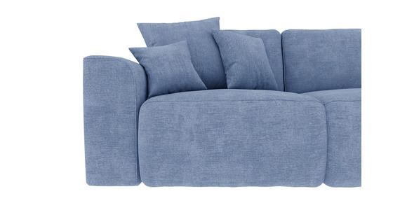 ECKSOFA in Samt Hellblau  - Chromfarben/Hellblau, KONVENTIONELL, Kunststoff/Textil (293/195cm) - Carryhome