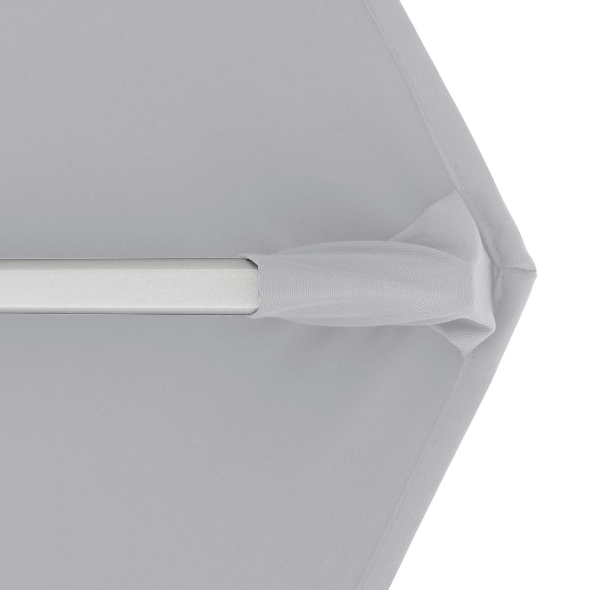 AMPELSCHIRM 370 cm   - Silberfarben/Hellgrau, Basics, Textil/Metall (370cm) - Doppler