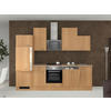 KÜCHENBLOCK 280 cm   in Buchefarben  - Edelstahlfarben/Beige, MODERN, Holzwerkstoff/Kunststoff (280cm) - FlexWell