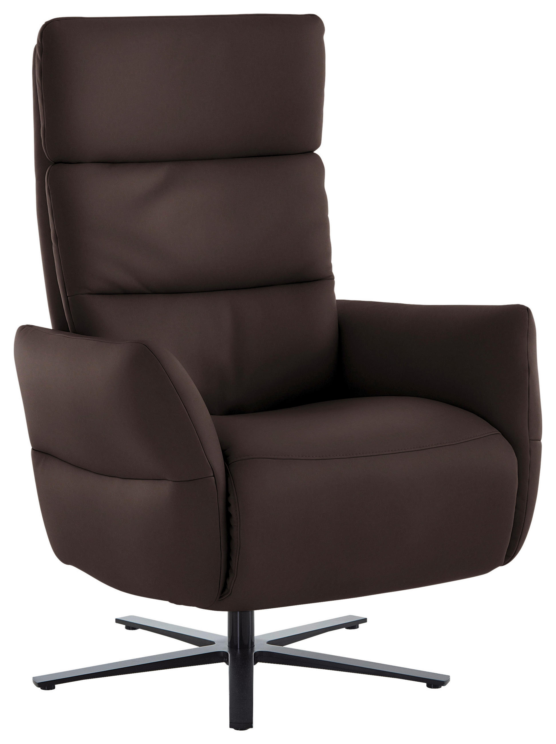 RELAXSESSEL in Leder Dunkelbraun  - Dunkelbraun/Schwarz, Design, Leder/Metall (82/119/85cm) - Dieter Knoll