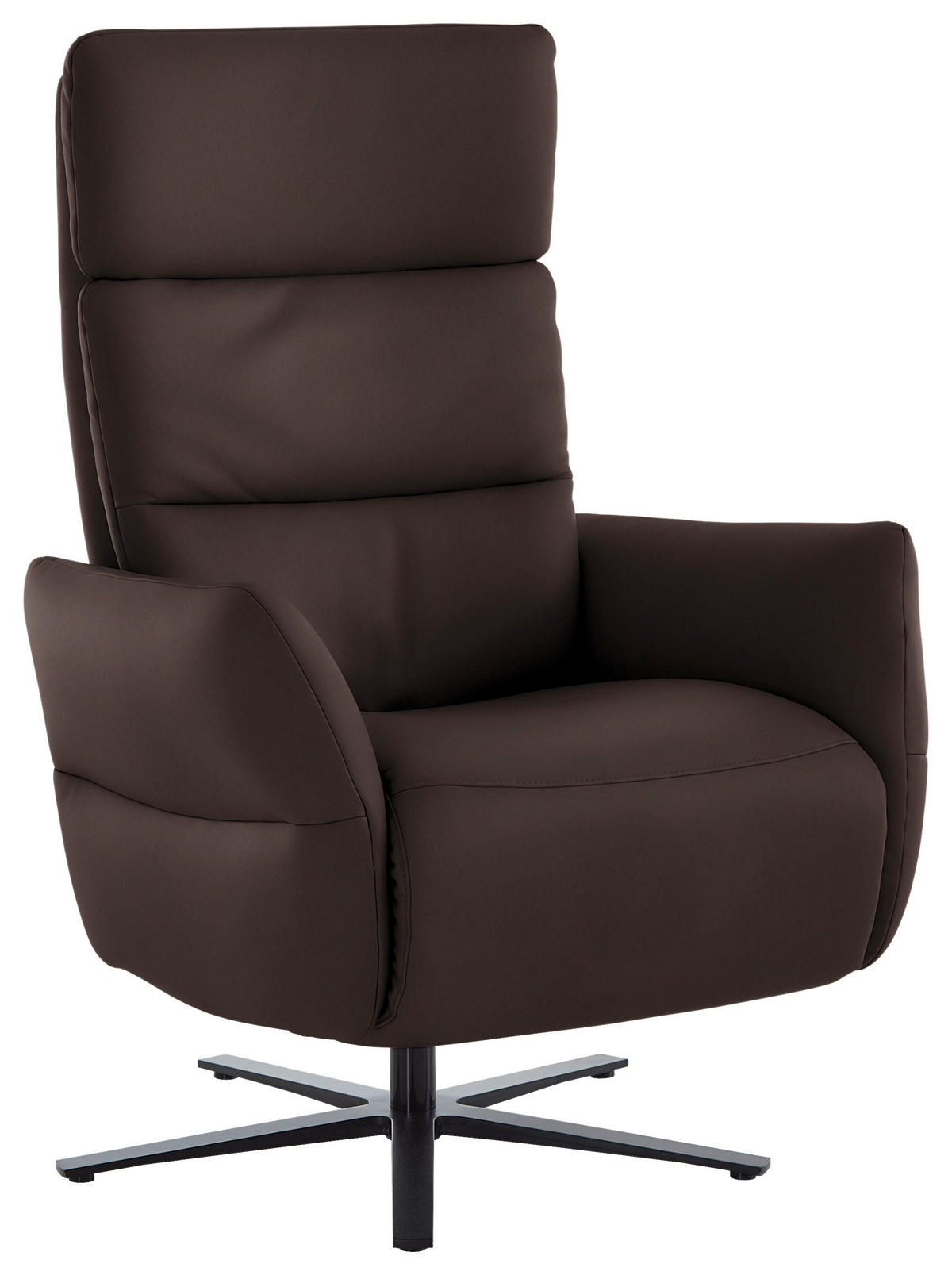 RELAXSESSEL in Leder Dunkelbraun  - Dunkelbraun/Schwarz, Design, Leder/Metall (82/119/85cm) - Dieter Knoll