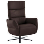 RELAXSESSEL in Leder Dunkelbraun  - Dunkelbraun/Schwarz, Design, Leder/Metall (82/119/85cm) - Dieter Knoll
