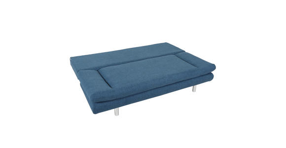 SCHLAFSOFA Flachgewebe Blau - Chromfarben/Blau, Design, Kunststoff/Textil (194/73/91cm) - Xora