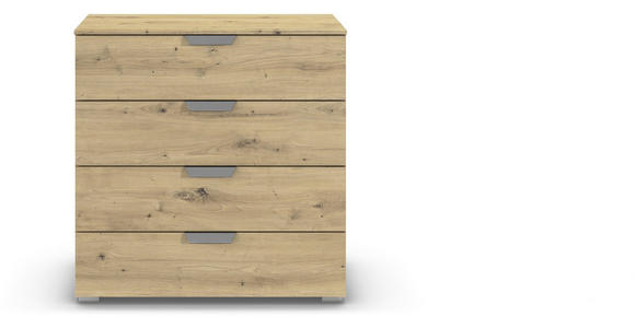 KOMMODE  in 80/81/42 cm  - Chromfarben/Eiche Artisan, Design, Holzwerkstoff/Metall (80/81/42cm) - Carryhome