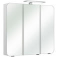 SPIEGELSCHRANK 75/70/20 cm  - Chromfarben/Weiß, KONVENTIONELL, Glas/Holzwerkstoff (75/70/20cm) - Xora