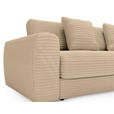 ECKSOFA in Cord Beige  302/182 cm  - Beige/Schwarz, MODERN, Kunststoff/Textil (302/182cm) - Carryhome