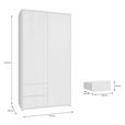 DREHTÜRENSCHRANK 115/214/60 cm,  in Weiß, Weiß Hochglanz, 2-türig  - Weiß Hochglanz/Weiß, Trend, Holzwerkstoff (115/214/60cm) - Carryhome