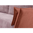 SCHLAFSOFA Cord, Flachgewebe Rosa  - Schwarz/Rosa, KONVENTIONELL, Textil/Metall (223/72/100cm) - Carryhome
