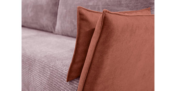 SCHLAFSOFA Cord, Flachgewebe Rosa - Schwarz/Rosa, KONVENTIONELL, Textil/Metall (223/72/100cm) - Carryhome