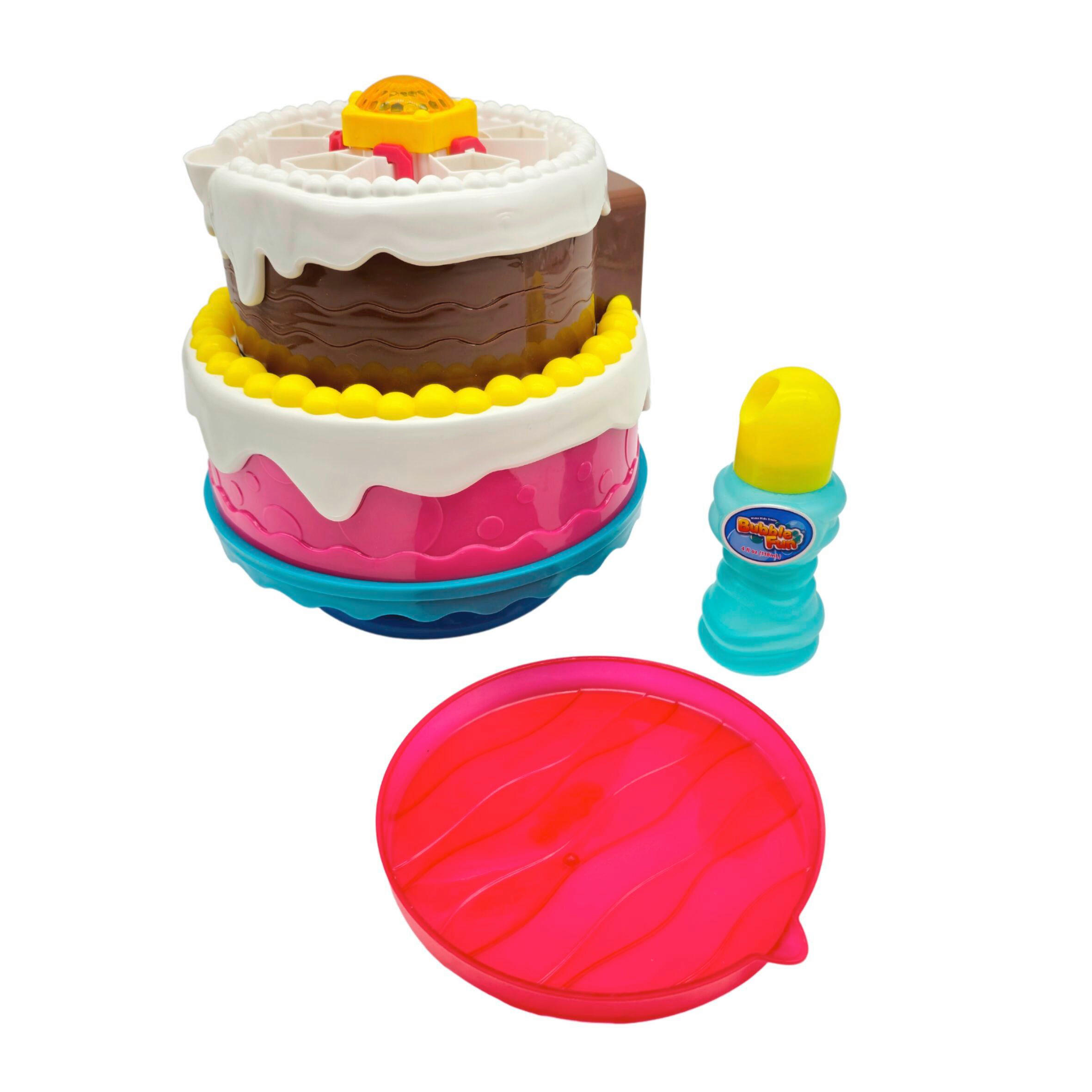 alldoro Seifenblasen-Spielset Seifenblasenmaschine Torte Mehrfarbig 19 cm
