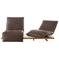 ZWEISITZER-SOFA mit Funktionen Dunkelbraun Echtleder  - Eichefarben/Dunkelbraun, Natur, Leder/Metall (240/63/115cm) - Koinor