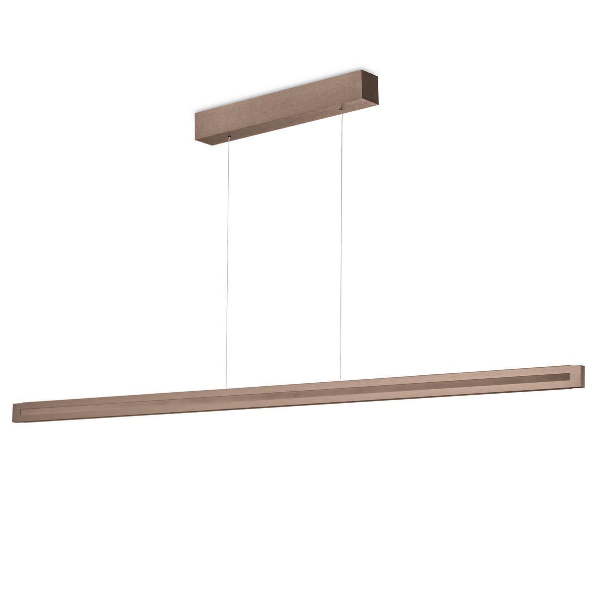 LED-HÄNGELEUCHTE Aera 143/180/9,5 cm  - Bronzefarben, Design, Metall (143/180/9,5cm) - Grossmann