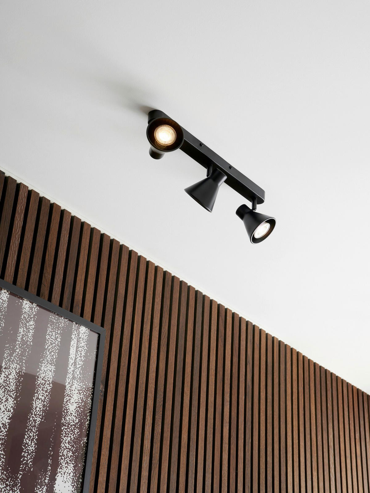 DECKENSPOTS Eik 15/8.5/45 cm  - Schwarz, Design, Metall (15/8.5/45cm) - Nordlux