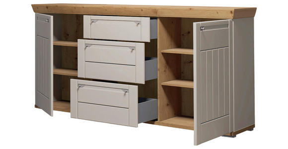SIDEBOARD  200/100/47 cm 3 Schublade(n)  - Kaschmir/Eiche Artisan, ROMANTIK / LANDHAUS, Holzwerkstoff/Metall (200/100/47cm) - Landscape