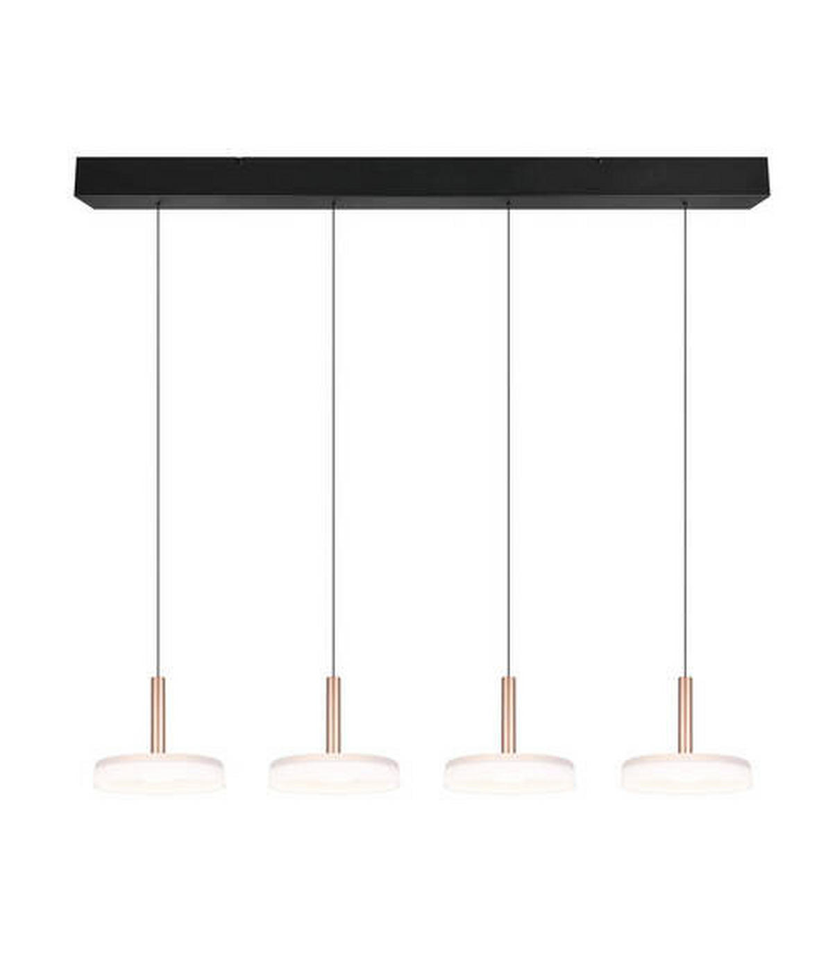 LED-HÄNGLAMPA 115/22/200 cm  - vit/brun, Design, metall/glas (115/22/200cm) - Trio Leuchten