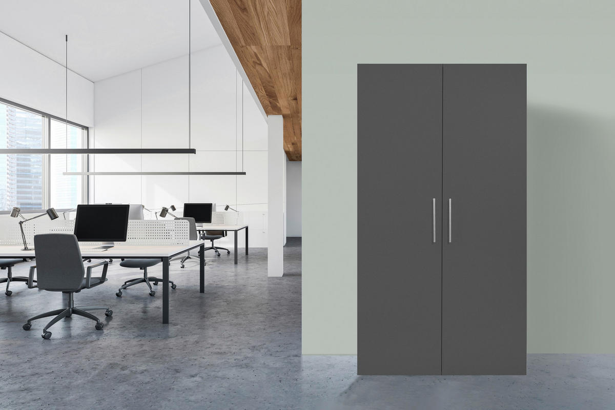 SCHRANKKÜCHE  104/193/67 cm  in Grau  - Edelstahlfarben/Eichefarben, KONVENTIONELL, Holzwerkstoff/Metall (104/193/67cm) - Respekta