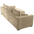 ECKSOFA Beige Cord Zierkissen, Rückenkissen  - Beige/Schwarz, MODERN, Holz/Textil (322/208cm) - Carryhome