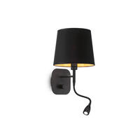 WANDLEUCHTE 18/21/48 cm   - Schwarz, KONVENTIONELL, Kunststoff/Metall (18/21/48cm) - Ideal Lux