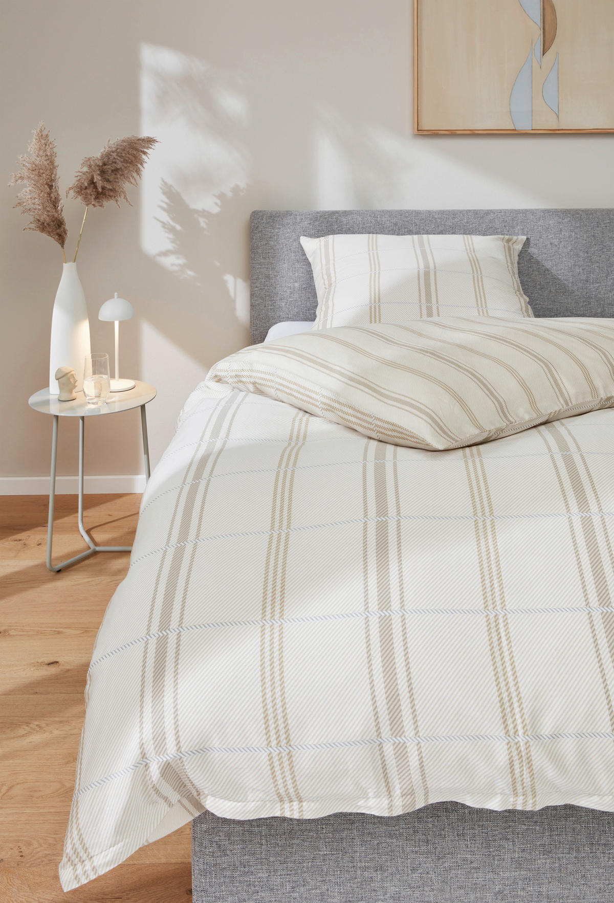 WENDEBETTWÄSCHE MR-Square Satin 135/200 cm  - Beige/Creme, Basics, Textil (135/200cm) - Musterring