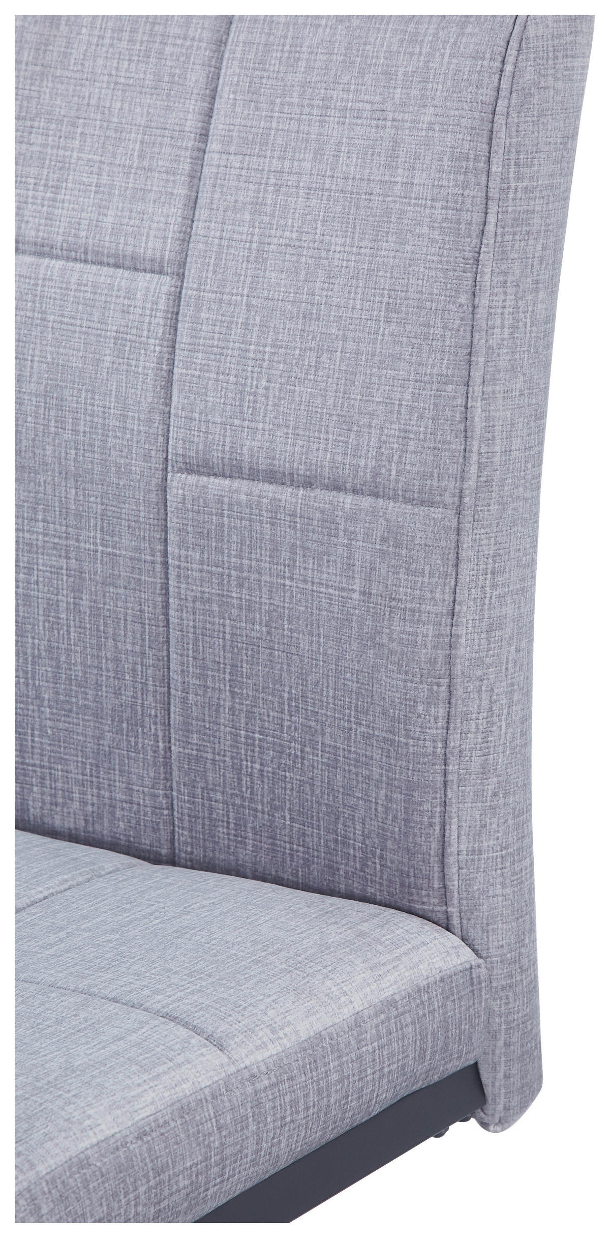 SCHWINGSTUHL  in Eisen Leinenoptik  - Hellgrau/Schwarz, KONVENTIONELL, Textil/Metall (41/98/55cm) - MID.YOU