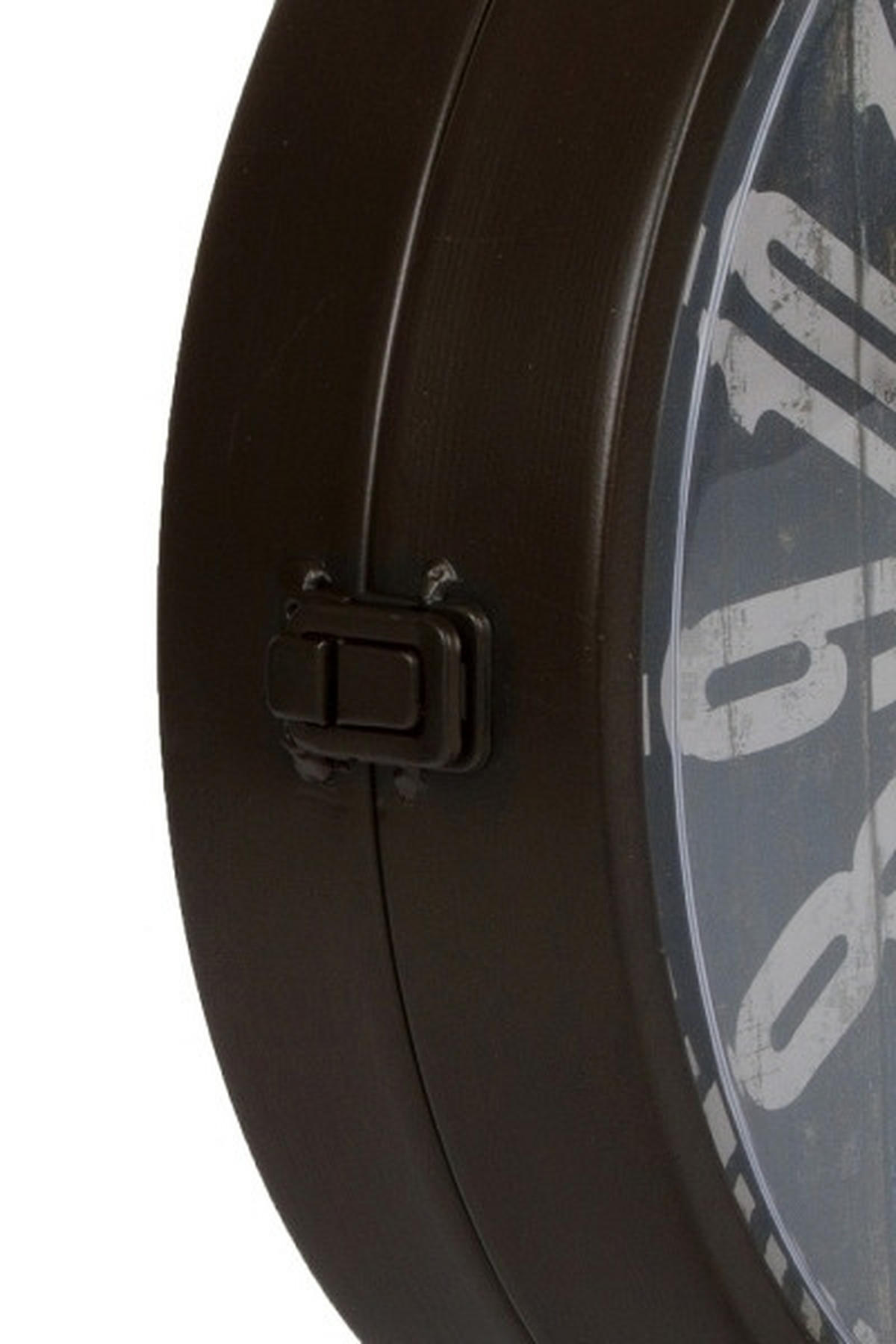 WANDUHR  Grau, Schwarz, Weiß 30 cm  - Schwarz/Weiß, Basics, Metall (30cm)