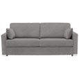 SCHLAFSOFA  in Webstoff Blau, Braun  - Chromfarben/Blau, KONVENTIONELL, Textil/Metall (208/86/97cm) - Novel