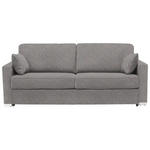 SCHLAFSOFA  in Webstoff Blau, Braun  - Chromfarben/Blau, KONVENTIONELL, Textil/Metall (208/86/97cm) - Novel
